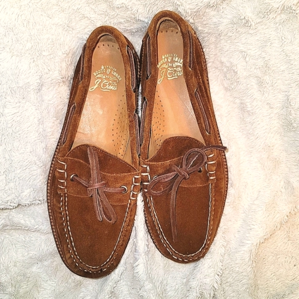 NEW J. CREW English Suede Loafers Slip On Mocassins Men's Size 10